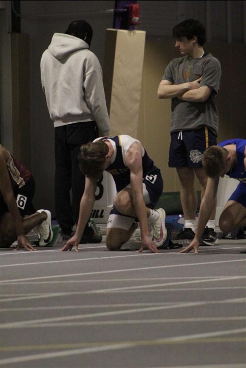 Nick Puma starts 55m hurdles at sectionals